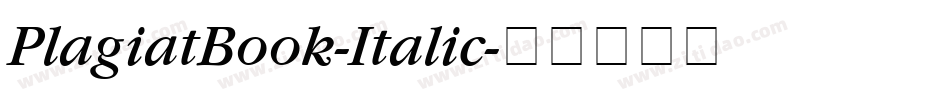 PlagiatBook-Italic字体转换