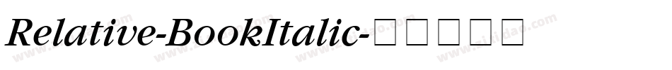 Relative-BookItalic字体转换