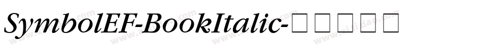 SymbolEF-BookItalic字体转换
