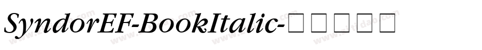 SyndorEF-BookItalic字体转换