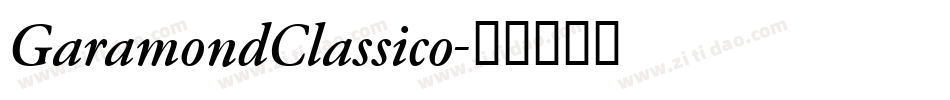 GaramondClassico字体转换