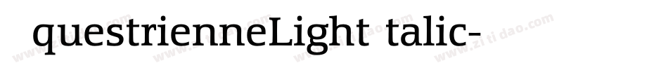 EquestrienneLightItalic字体转换