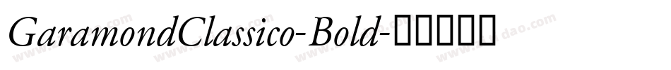 GaramondClassico-Bold字体转换