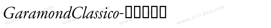 GaramondClassico字体转换