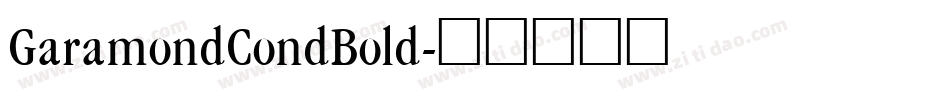 GaramondCondBold字体转换