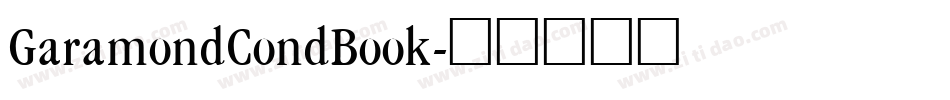 GaramondCondBook字体转换