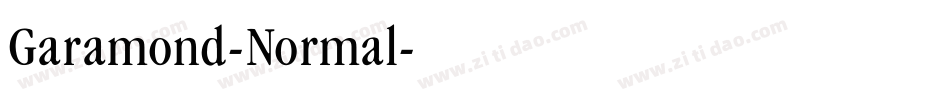 Garamond-Normal字体转换