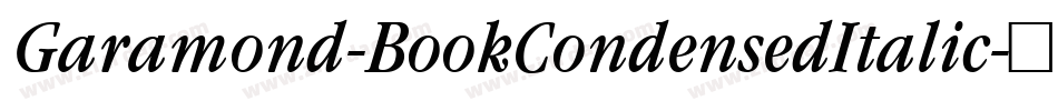 Garamond-BookCondensedItalic字体转换