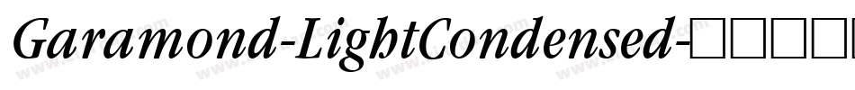 Garamond-LightCondensed字体转换