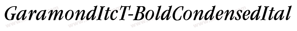 GaramondItcT-BoldCondensedItalic字体转换