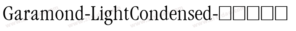 Garamond-LightCondensed字体转换