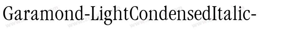 Garamond-LightCondensedItalic字体转换