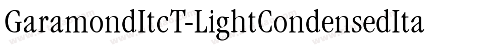 GaramondItcT-LightCondensedItalic字体转换