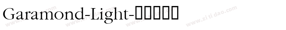 Garamond-Light字体转换