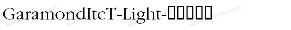 GaramondItcT-Light字体转换
