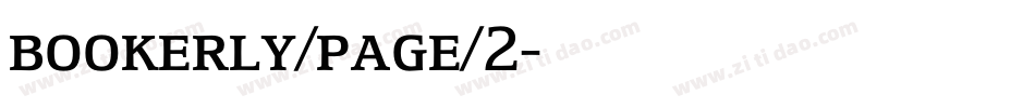 bookerly/page/2字体转换