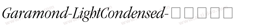 Garamond-LightCondensed字体转换
