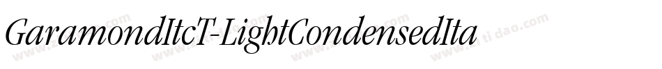 GaramondItcT-LightCondensedItalic字体转换