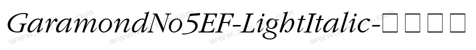 GaramondNo5EF-LightItalic字体转换