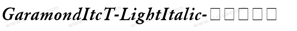 GaramondItcT-LightItalic字体转换