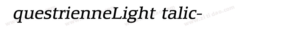 EquestrienneLightItalic字体转换