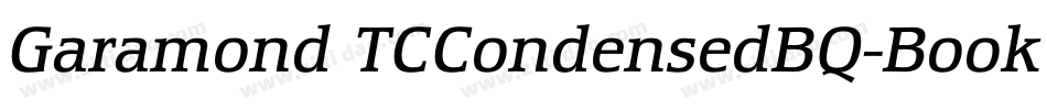 GaramondITCCondensedBQ-BookItalic字体转换