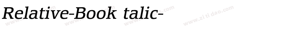 Relative-BookItalic字体转换