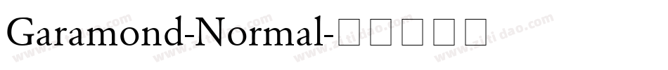 Garamond-Normal字体转换