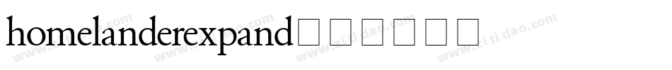 homelanderexpand字体转换