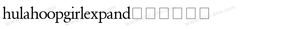 hulahoopgirlexpand字体转换