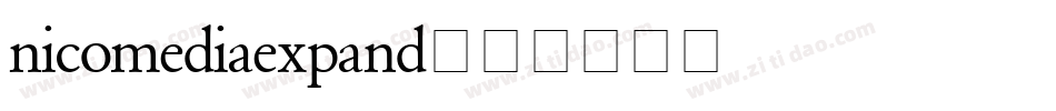 nicomediaexpand字体转换