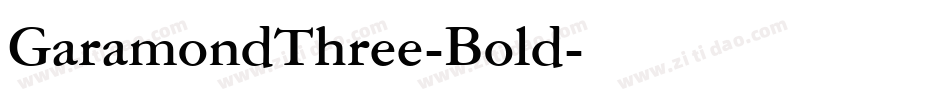 GaramondThree-Bold字体转换