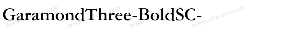 GaramondThree-BoldSC字体转换