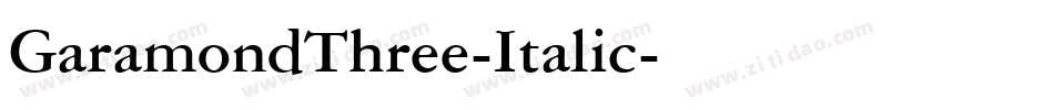 GaramondThree-Italic字体转换
