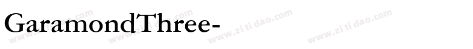 GaramondThree字体转换