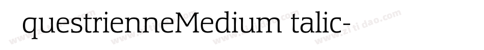 EquestrienneMediumItalic字体转换