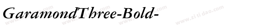 GaramondThree-Bold字体转换