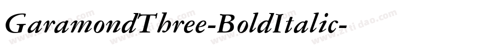 GaramondThree-BoldItalic字体转换