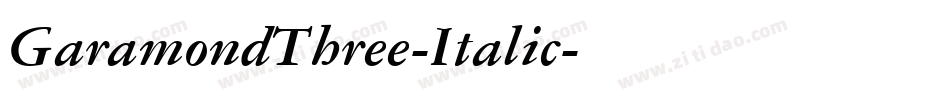GaramondThree-Italic字体转换