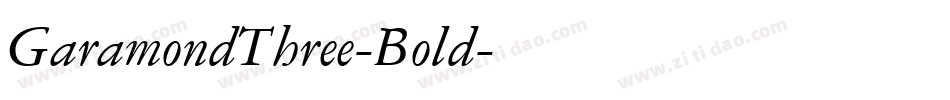 GaramondThree-Bold字体转换