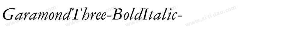 GaramondThree-BoldItalic字体转换