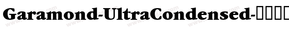 Garamond-UltraCondensed字体转换
