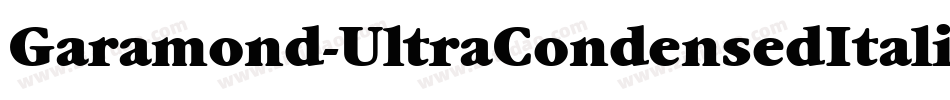Garamond-UltraCondensedItalic字体转换