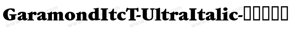 GaramondItcT-UltraItalic字体转换