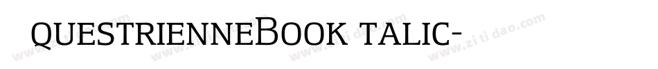 EquestrienneBookItalic字体转换