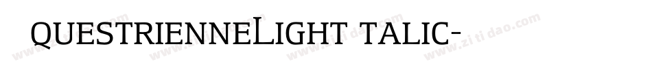 EquestrienneLightItalic字体转换