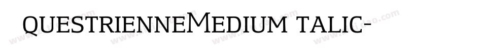 EquestrienneMediumItalic字体转换
