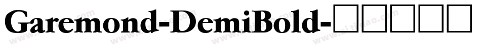 Garemond-DemiBold字体转换