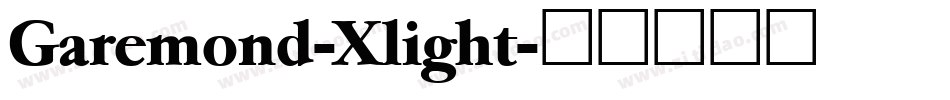 Garemond-Xlight字体转换
