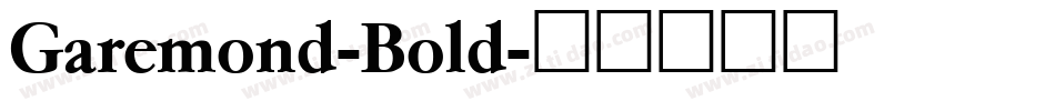 Garemond-Bold字体转换